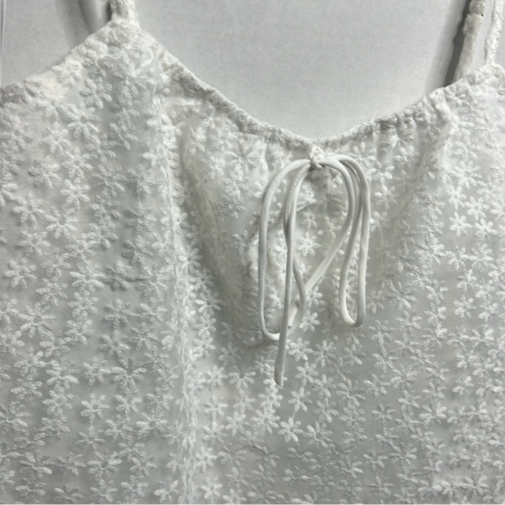 Heatherly Tamar Embroidery White Floral Cami Top Size Small - Picture 5 of 6